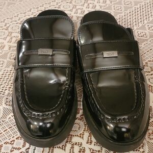 DKNY Black Patent Leather Loafers